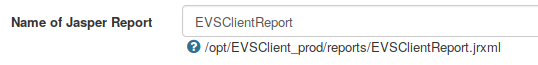 Jasper report path form field