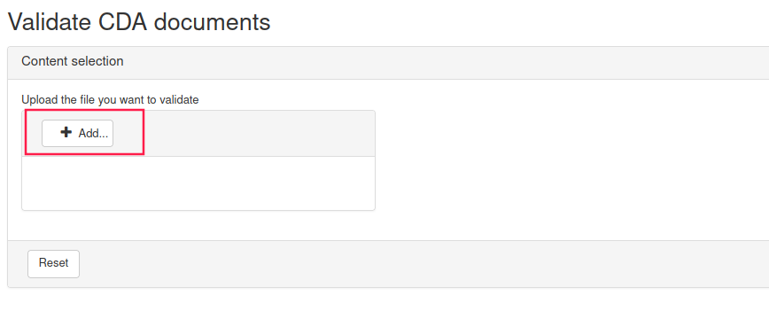 CDA Validation Form